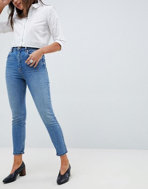 Asos Design – Farleigh – Schlanke Mom-jeans Mit Hohem Bund In Heller Stone-waschung