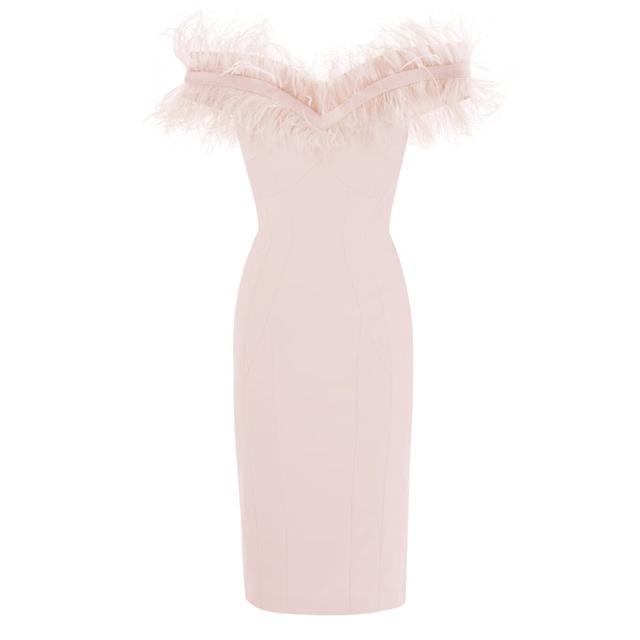 Holly feather cheap cocktail dress