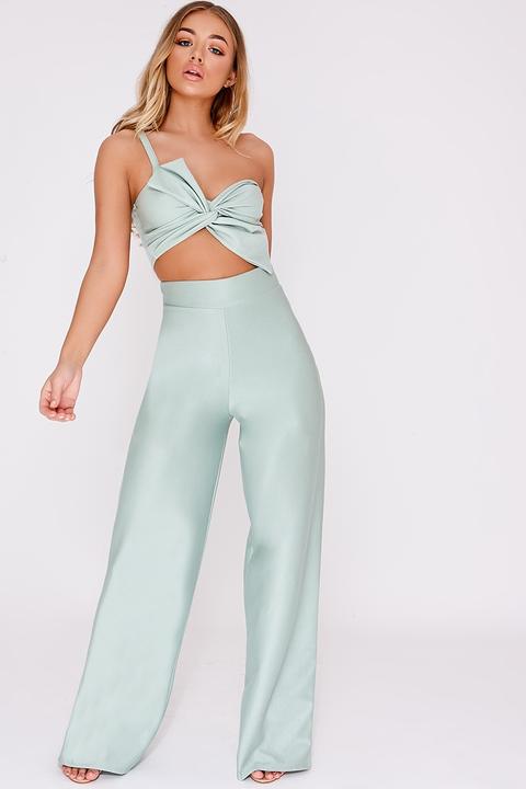 Mint Trousers - Billie Faiers Mint Palazzo Trousers