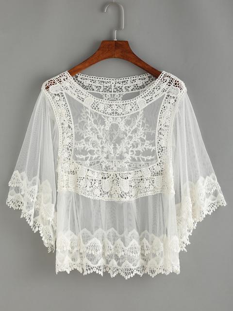 Blusa Crochet Malla