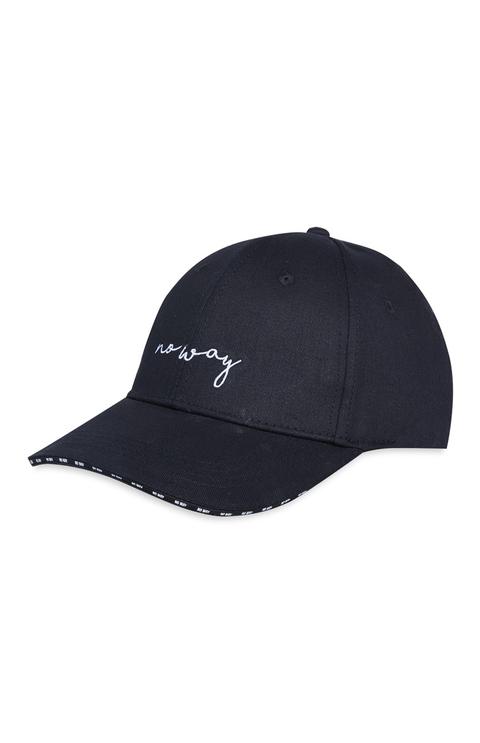 Black Slogan Cap