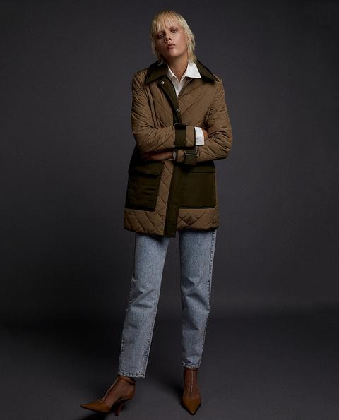 Sfera - Parka De Mujer Acolchada Bicolor