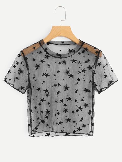 Blusa Fina Con Estampado De Estrella