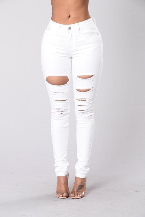 Slow Burn Jeans - White