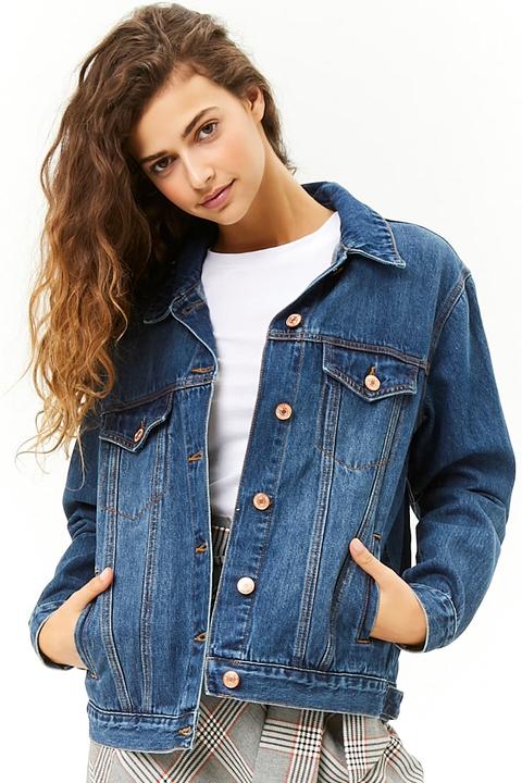 distressed jean jacket forever 21