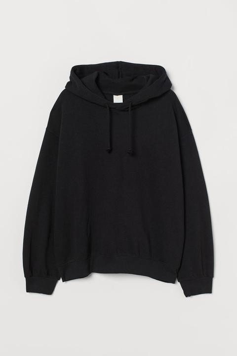 Cotton-blend Hoodie - Black