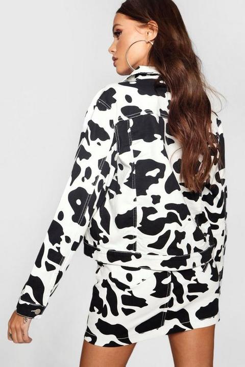 cow print trucker jacket