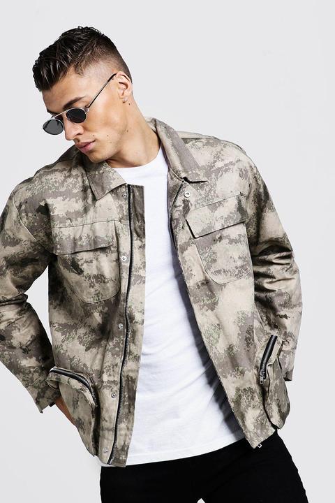 Blurred Camo Utility Field Jacket