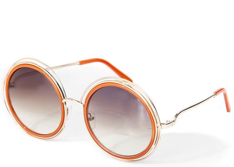 Santorini Round Orange Sunglasses