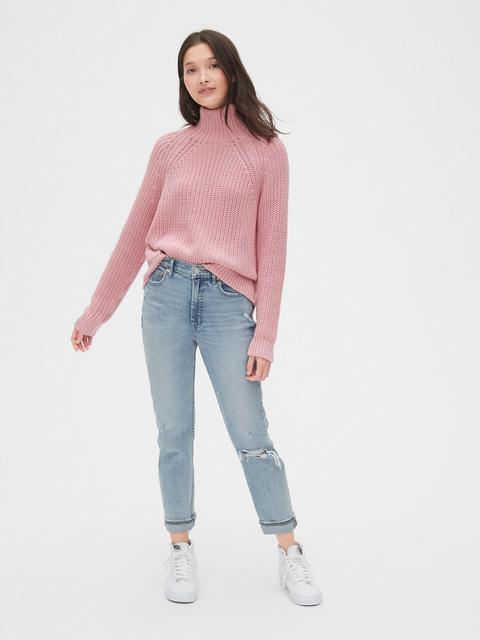 gap shaker stitch turtleneck sweater