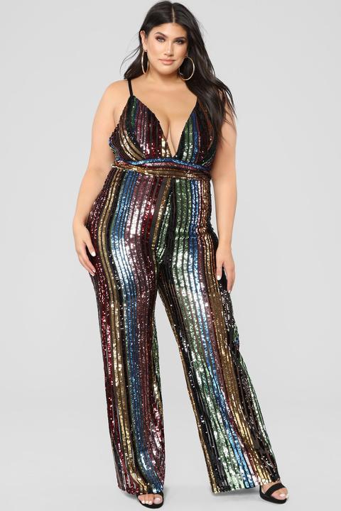 rainbow jumpsuit fashion nova