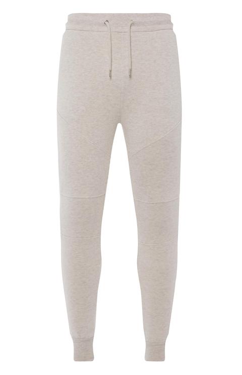 White Slim Drawstring Joggers