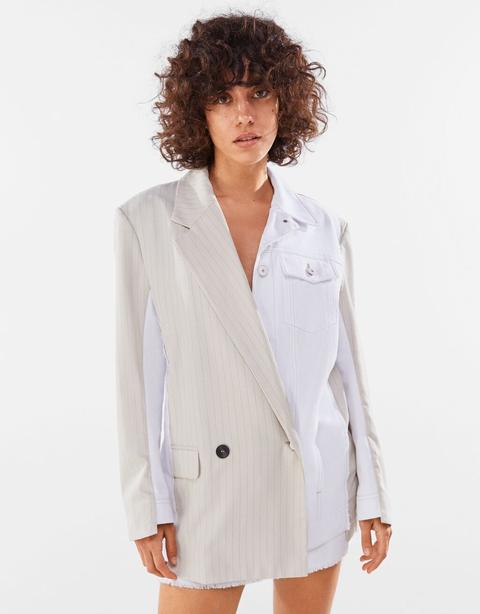 Blazer Tailoring Contraste Deux Couleurs