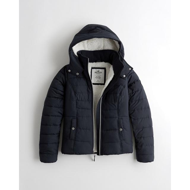 Hollister sherpa 2025 lined puffer jacket