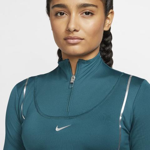 Nike Pro Camiseta De Manga Larga Con Media Cremallera - Mujer - de Nike en 21 Buttons