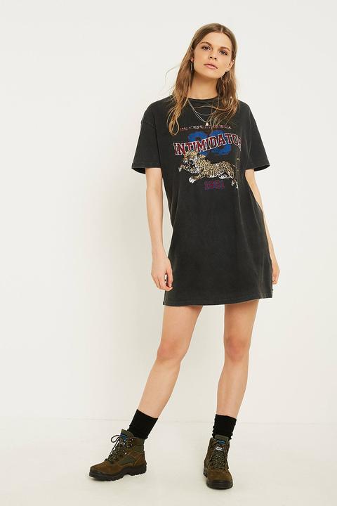 Uo Band T-shirt Dress - Womens Xs