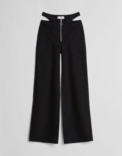 Pantalones | PantalóN Jogger Cut Out Rosa | Bershka Mujer – Acro Marco