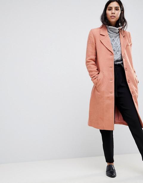 Y.a.s - Cappotto Lungo Minimal - Rosa