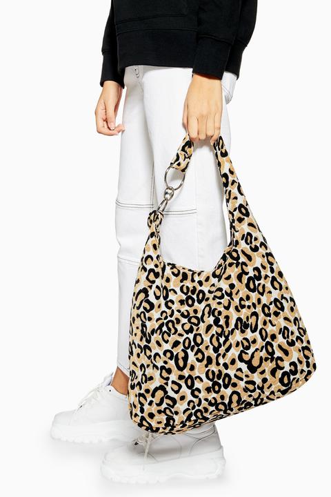 Leopard print tote outlet bag topshop