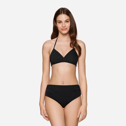 Slip Bikini Fianco Alto Tinta Unita