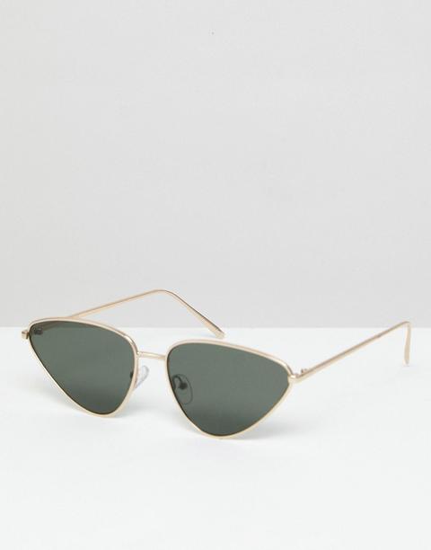 Gafas De Sol De Ojos De Gato Con Montura Metalizada De Asos-dorado