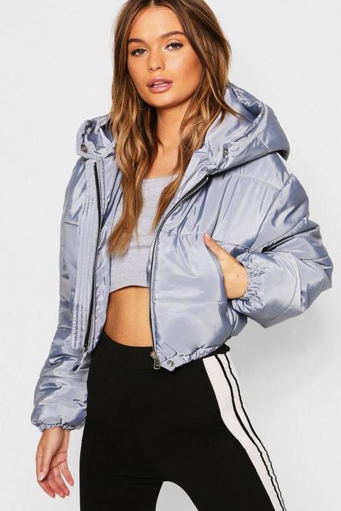 Crop Hooded Puffer Jacket