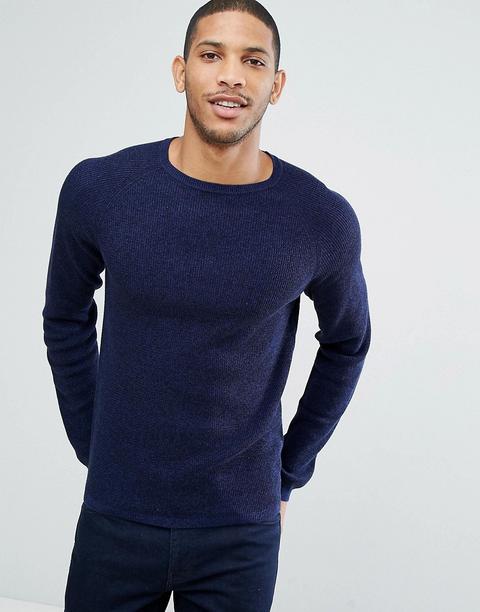 Selected Homme - Maglia Girocollo Effetto Mélange - Blu