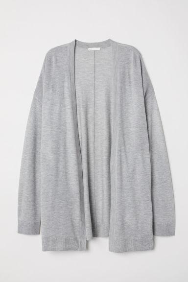 H & M - Cardigan In Maglia Fine - Grigio