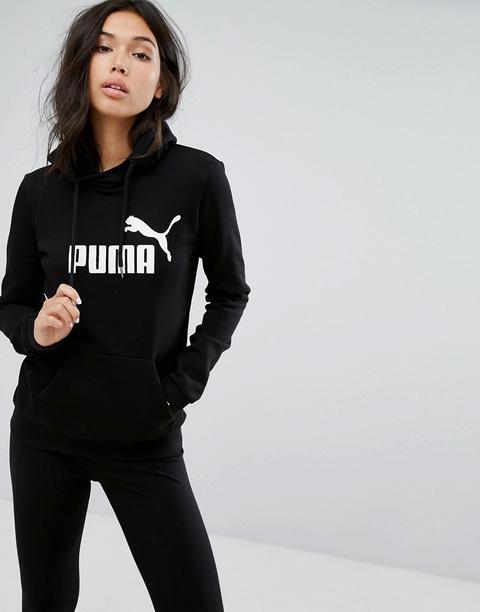 Puma Essentials - Felpa Nera Con Cappuccio - Nero