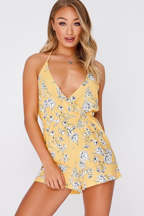 yellow playsuits