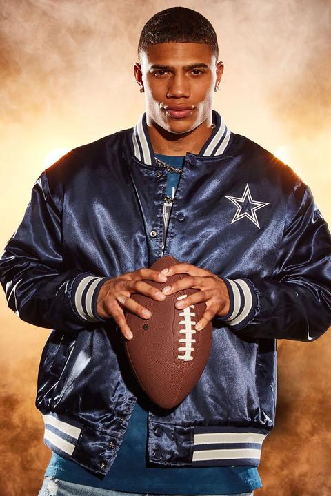 Cowboys Retro Bomber Jacket - Navy