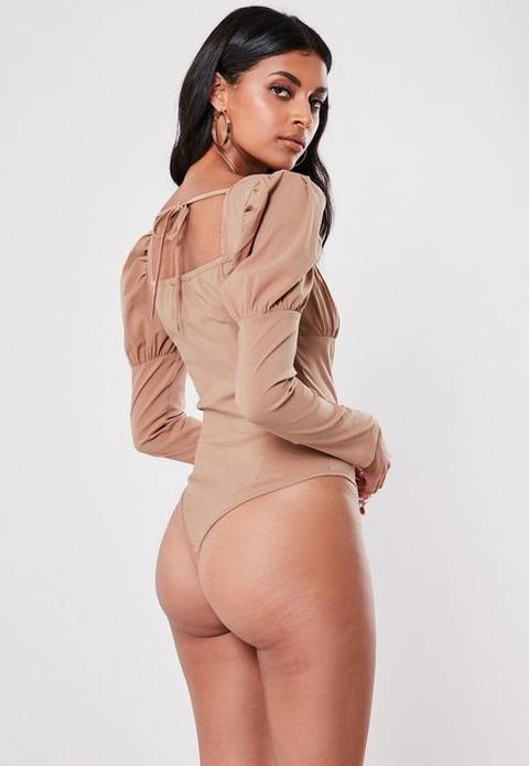 nude puff sleeve bodysuit