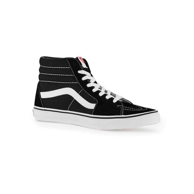 vans black and white trainers