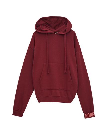 Sudadera Capucha Texto Espalda