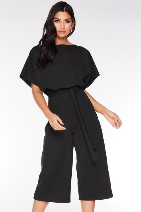 quiz black culotte jumpsuit