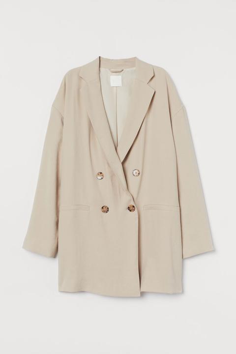 Double-breasted Jacket - Beige