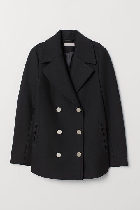 H & M - Chaquetón Marinero - Negro