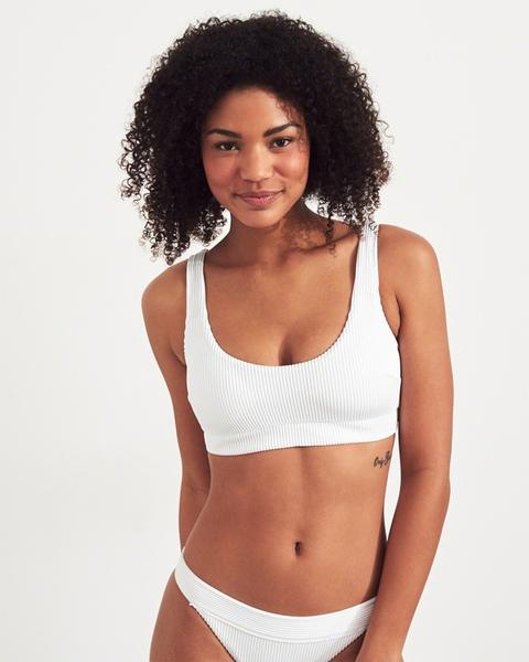 Ribbed Scoop Bikini Top from Hollister 
