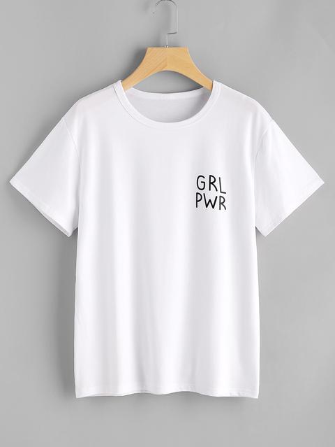 Letter Print Tee