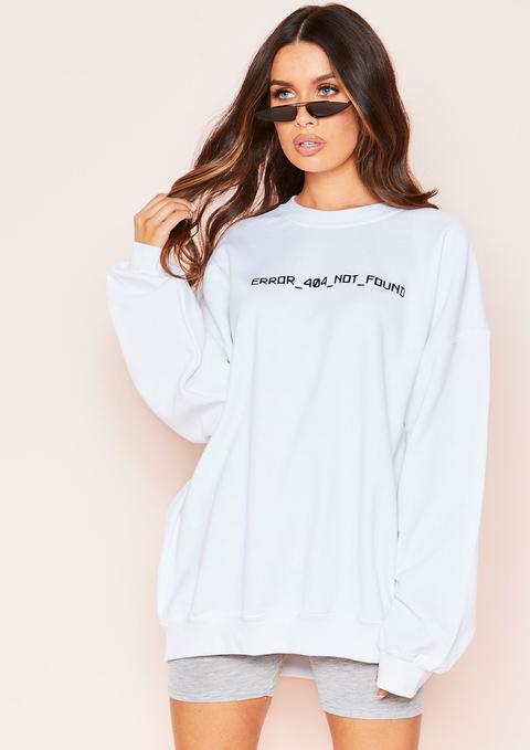 Joanna White Error Graphic Oversized Sweatshirt