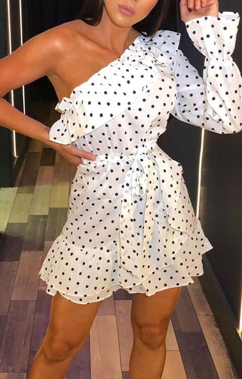 femme luxe polka dot dress