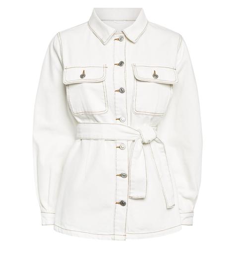 white denim jacket new look