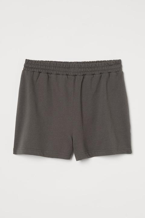 Cotton Sweatshirt Shorts - Grey