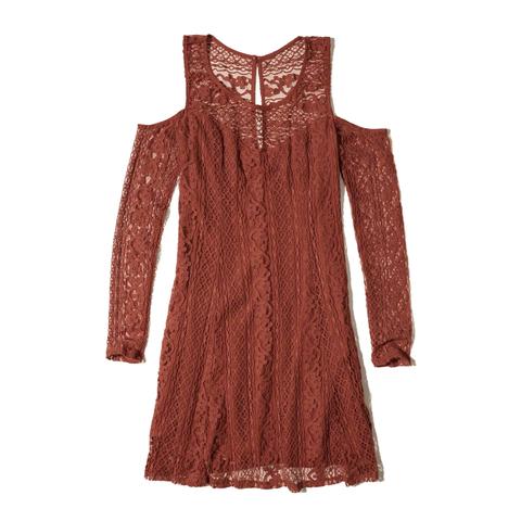 Cold Shoulder Lace Dress