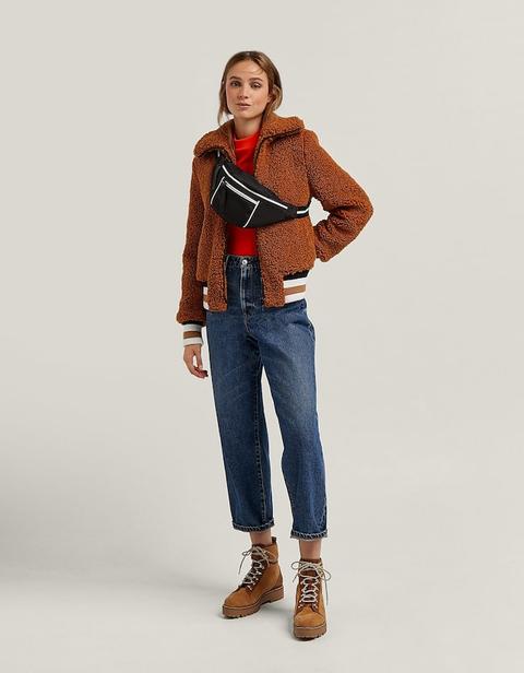 Straight Mom Fit Jeans Medio
