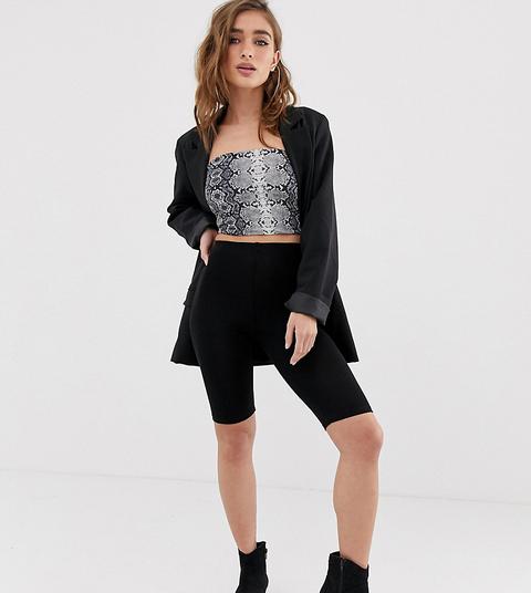 Pantalones Cortos Estilo Leggings Básicos De Asos Design Petite-negro