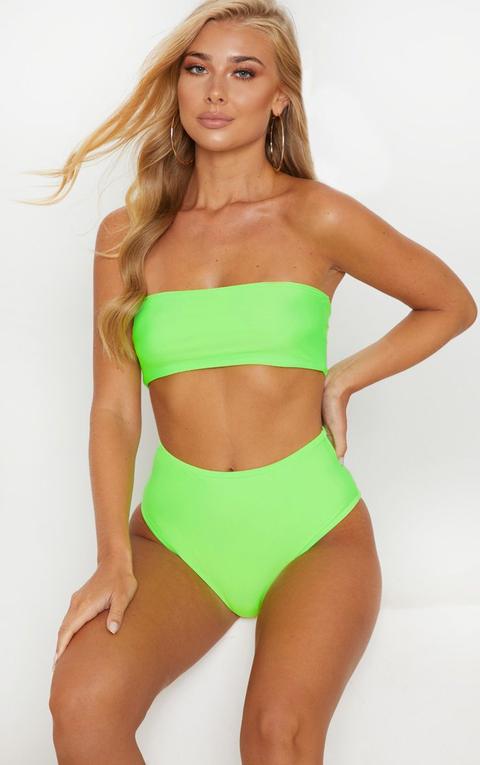 Lime Mix & Match Bandeau Bikini Top