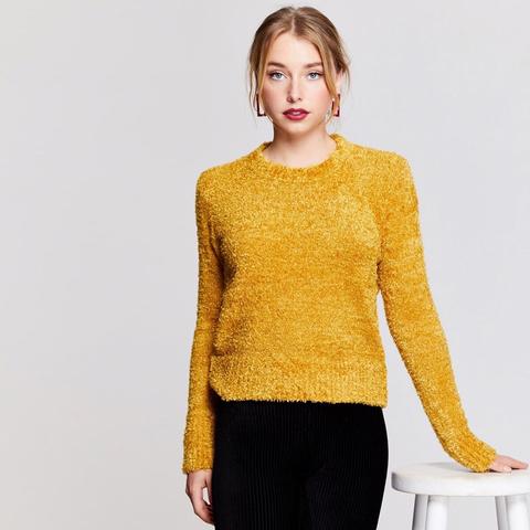 Maglione Teddy Intrecciato Con Piume