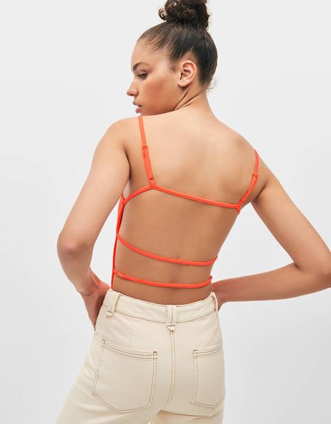 Satin Strappy Bodysuit