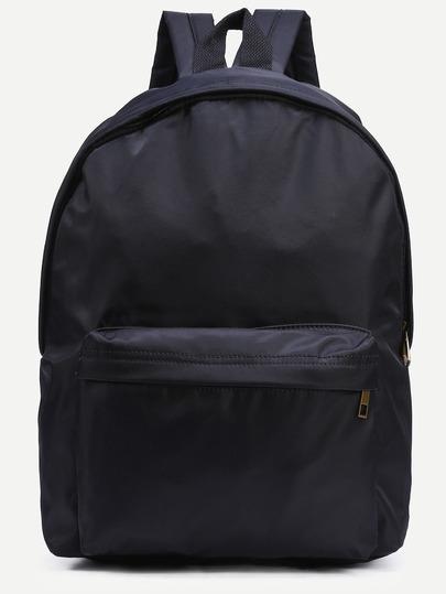 Mochila Cremallera Nylon Negro